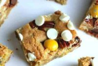 Chewy Pecan Pie M and M Blondies