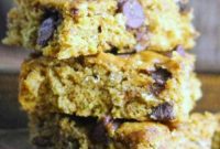 Spiced Pumpkin Oat Chocolate Chip Squares