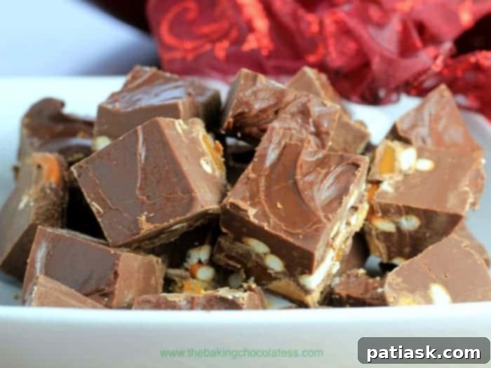 Sweet and Salty Rolo Reese's Pretzel Fudge 1 featured 1159