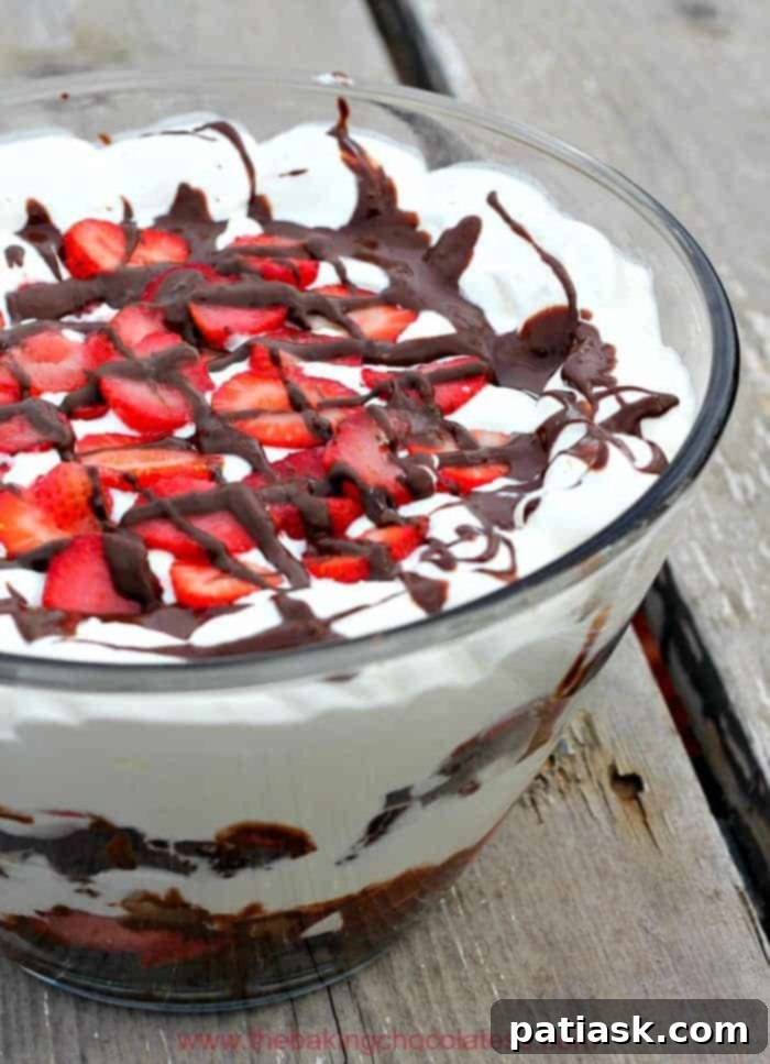 Decadent Strawberry Brownie Trifle 1 featured 12990