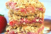 Rustic Strawberry Rhubarb Oat Squares