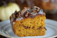 Indulgent Pumpkin Pecan Coffee Cake with Brown Butter Glaze