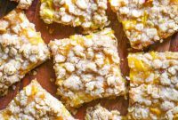 Sunshine Peach Crumble Bars