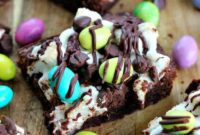 Festive M&M Easter Egg Marshmallow Fudge Brownies