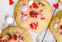 Colorful Valentines M and M Cookies