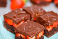 Strawberry Crowned Chocolate Brownies