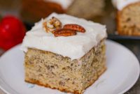 Heavenly Banana Snack Cake with Cream Cheese Frosting