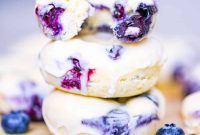 Delicious Glazed Blueberry Doughnuts