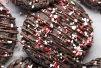 Candy Cane Mocha Triple Chocolate Cookies