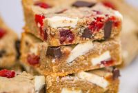 Peanut Butter Chocolate Cherry Bliss Bars