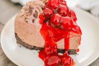No Bake Chocolate Cherry Cheesecake