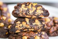 Decadent Chocolate Peanut Butter Levain Cookies