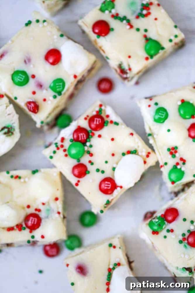 Festive White Chocolate Marshmallow Fudge 1 featured 232818