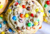 Loaded Thick Mini M M Chocolate Chip Cookies