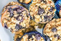 Wholesome Almond Flour Blueberry Oat Muffins