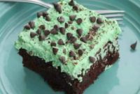 Festive Peppermint Chocolate Poke Cake