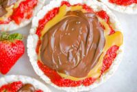 Strawberry Peanut Butter Chocolate Rice Cake Bliss