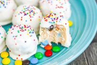 Festive M and M Cookie Dough Truffles