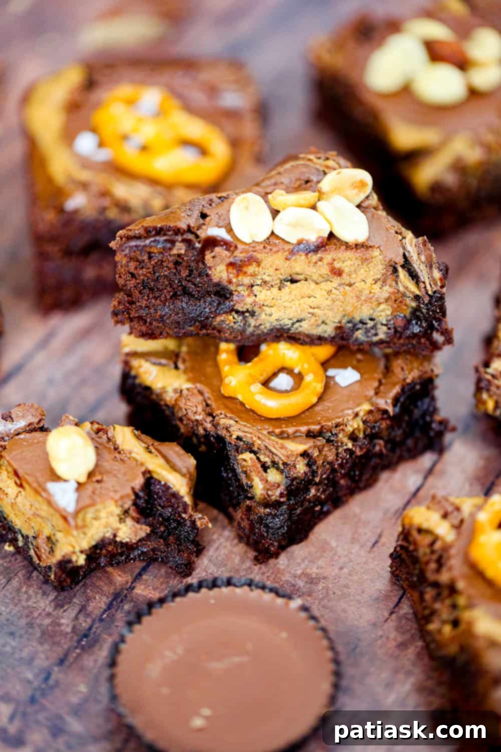 Decadent Nutella and Peanut Butter Cup Brownies 1 featured 3107