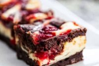 Marbled Cherry Cheesecake Brownies