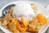 Rustic Peach Cobbler Cake