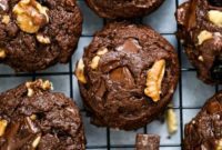 Decadent Brownie Walnut Chunk Cookies