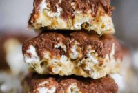 Fudgy Milk Chocolate Popcorn Bars