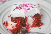 Decadent Red Velvet Cream Cheese Poke Cake