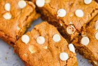 Spiced Pumpkin White Chocolate Chip Bars