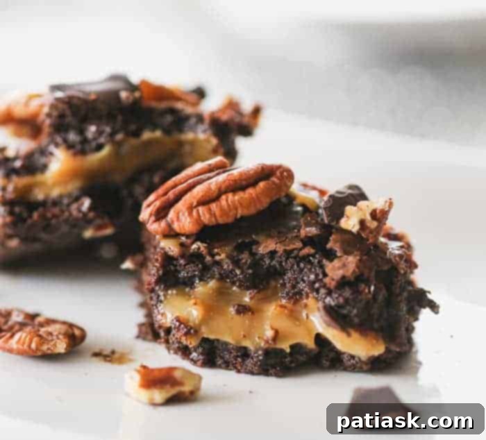 Decadent Turtle-Filled Brownies 1 featured 5168