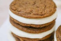 Festive Molasses Cookie Cream Pies
