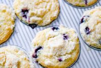 Golden Streusel Blueberry Muffins