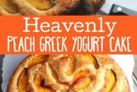 Luscious Peach Greek Yogurt Cake