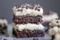Decadent Cookie Dough Buttercream Brownies
