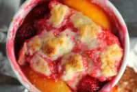 Southern Peach Raspberry Cobbler for Two