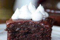 Decadent Triple Chocolate Fudge Poke Cake