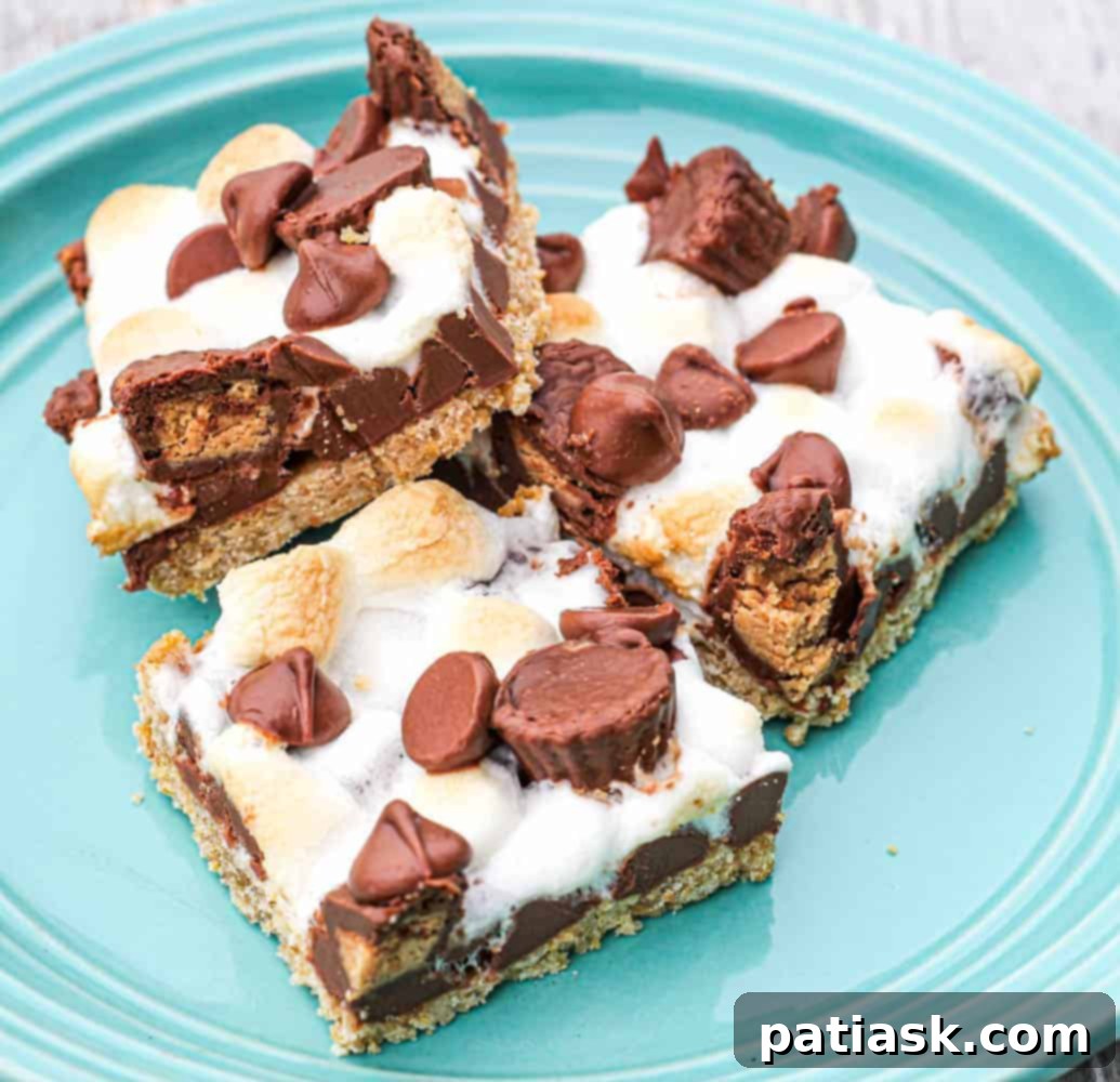 Peanut Butter Cup S'mores 6 s'mores with reese's peanut butter cups