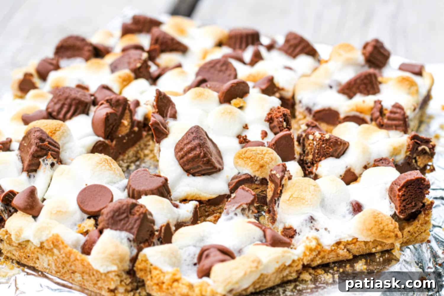 Peanut Butter Cup S'mores 5 s'mores with reese's peanut butter cups