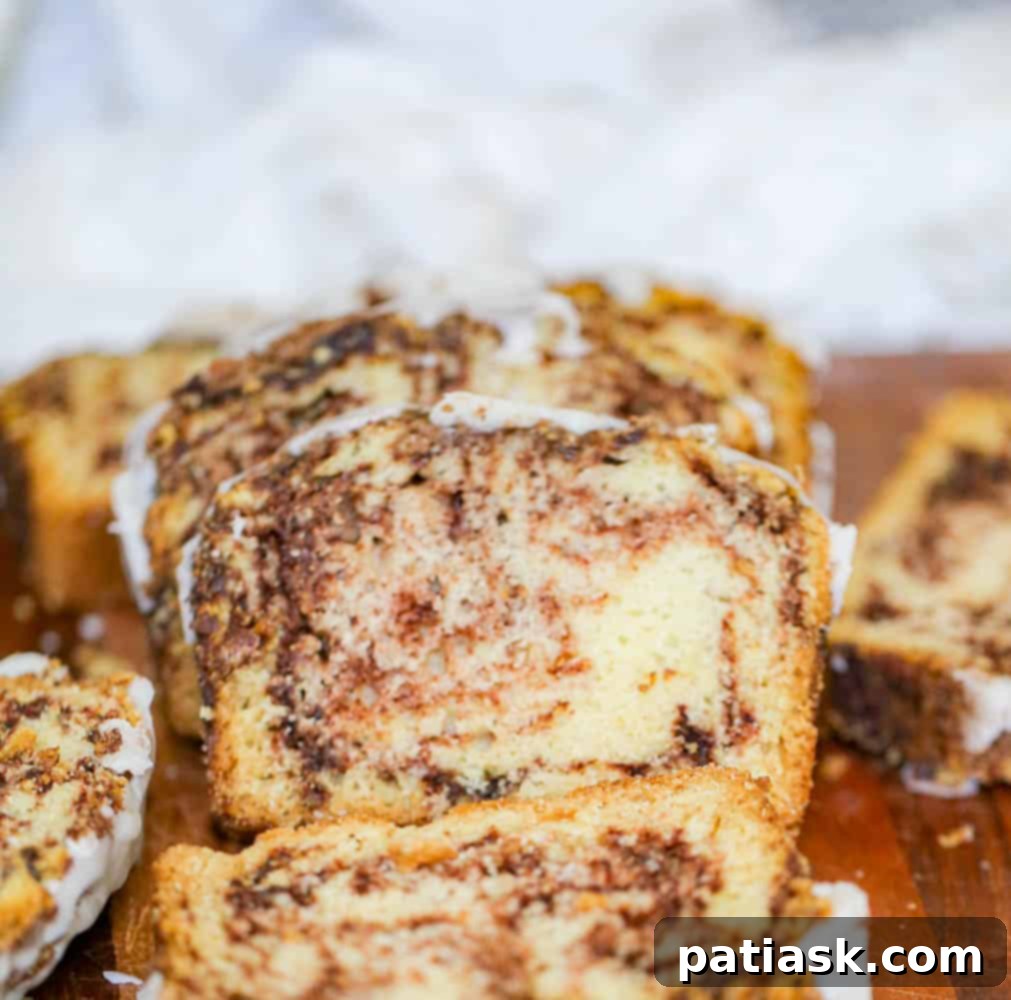 Country Cinnamon Swirl Buttermilk Loaf quick bread recipe