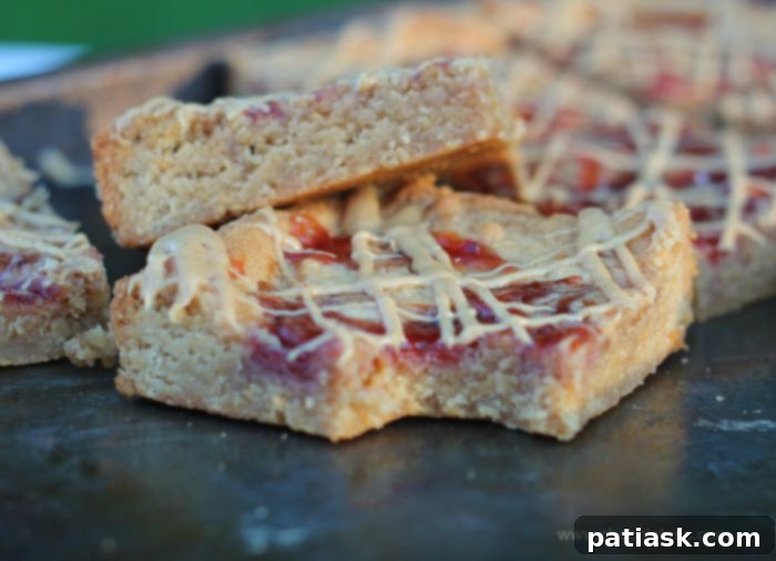 Jelly Swirled Peanut Butter Bars