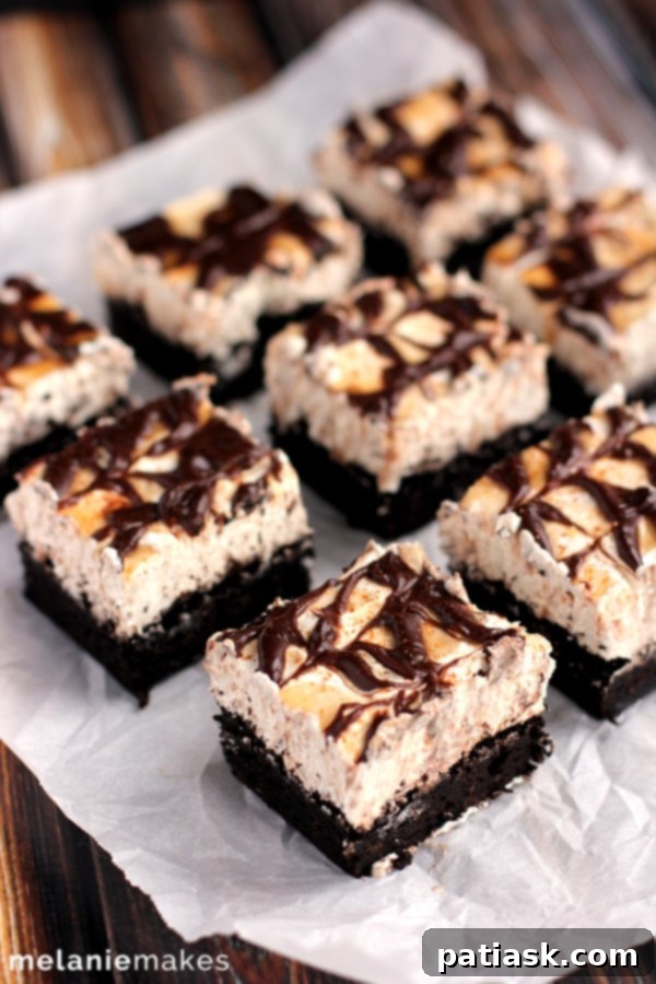 snickerdoodle-cheesecake-brownie-bars-2 21. Cheesecake Brownies @ Melanie Makes