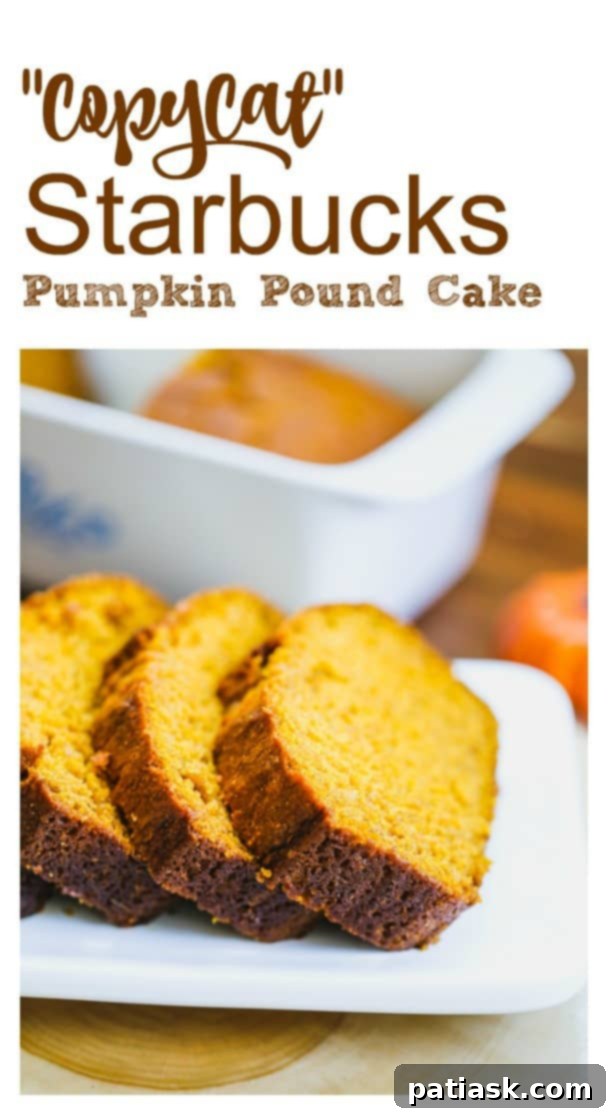 Starbucks Pumpkin Pound Cake Copycat Recipe 13 Whole Starbucks Copycat Pumpkin Pound Cake loaf on a cooling rack