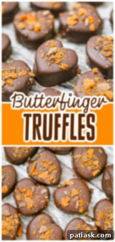 Golden Crisp Butterfinger Truffles 10 Heart-shaped Butterfinger truffles