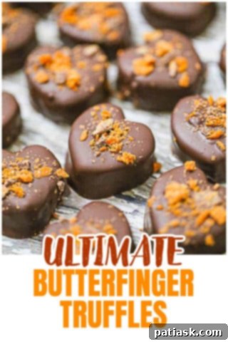 Golden Crisp Butterfinger Truffles 12 Heart-shaped Butterfinger truffles