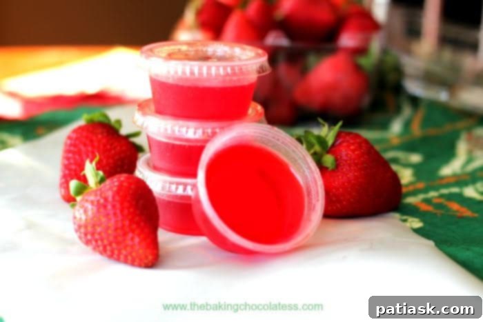 Strawberry Lime Margarita Jello Shots - a fun, vibrant treat