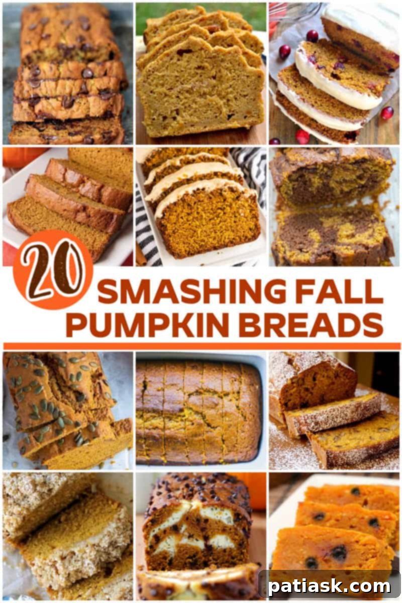 20 Pumpkin Bread Masterpieces for Autumn 25 A stunning collection of pumpkin bread loaves, embodying the essence of the baking season.