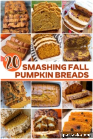 20 Pumpkin Bread Masterpieces for Autumn 28 A festive collage showcasing 20 smashing fall pumpkin bread recipes.