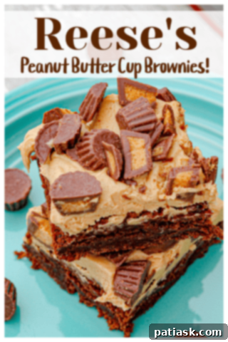 Decadent Reese's Peanut Butter Brownies 11 peanut butter cup brownies