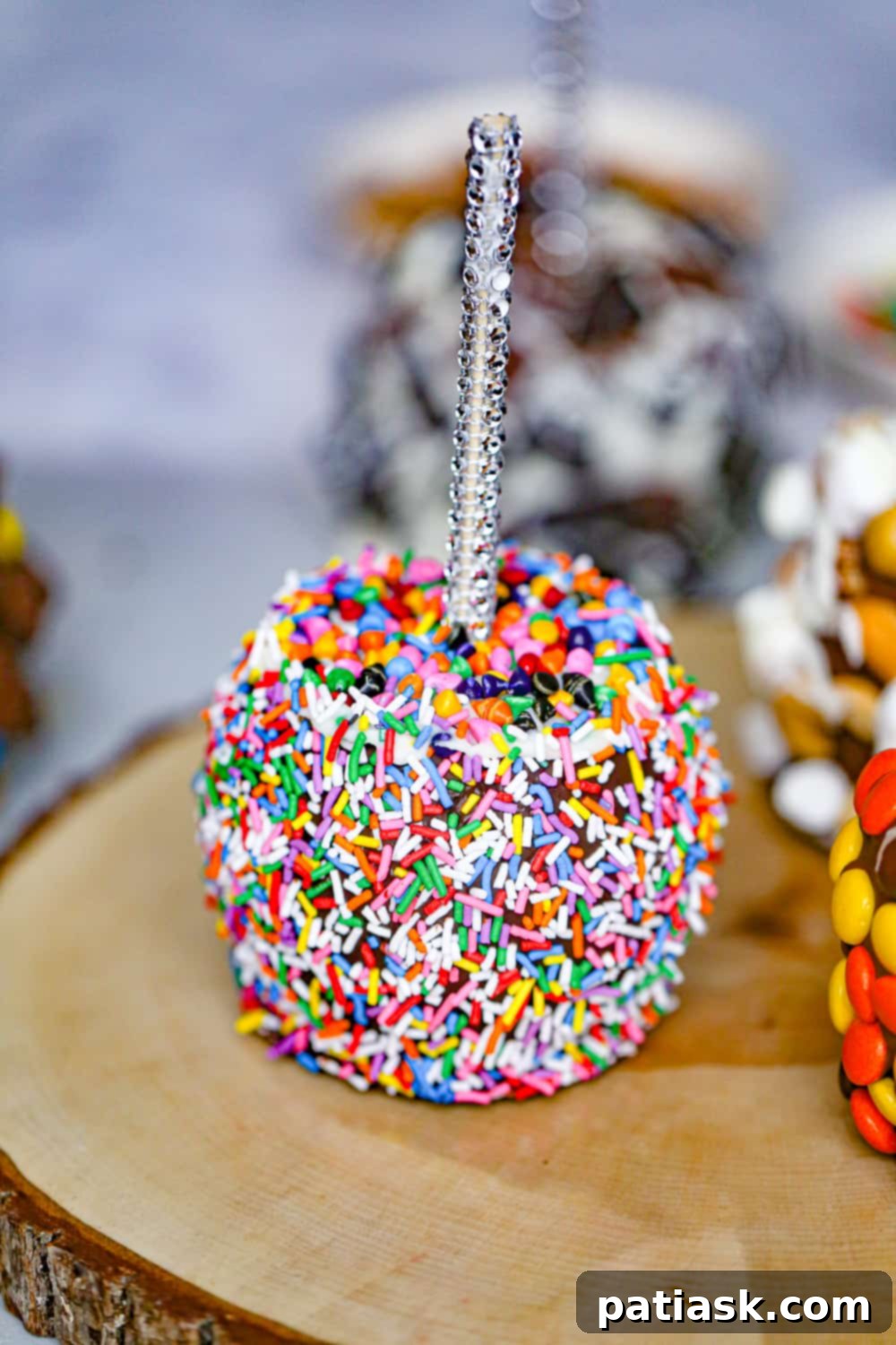 Colorful Loaded Sprinkle Candy Apples