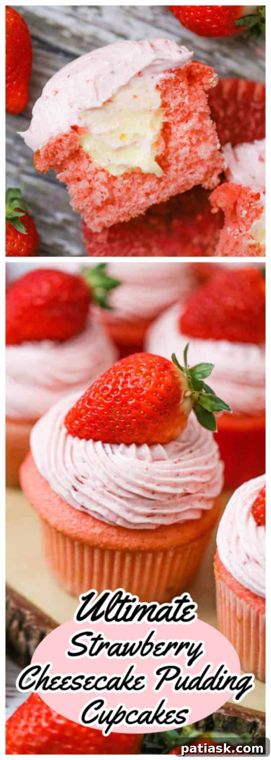 Decadent Strawberry Cheesecake Cupcakes 11 strawberry cheesecake cupcakes with cake mix
